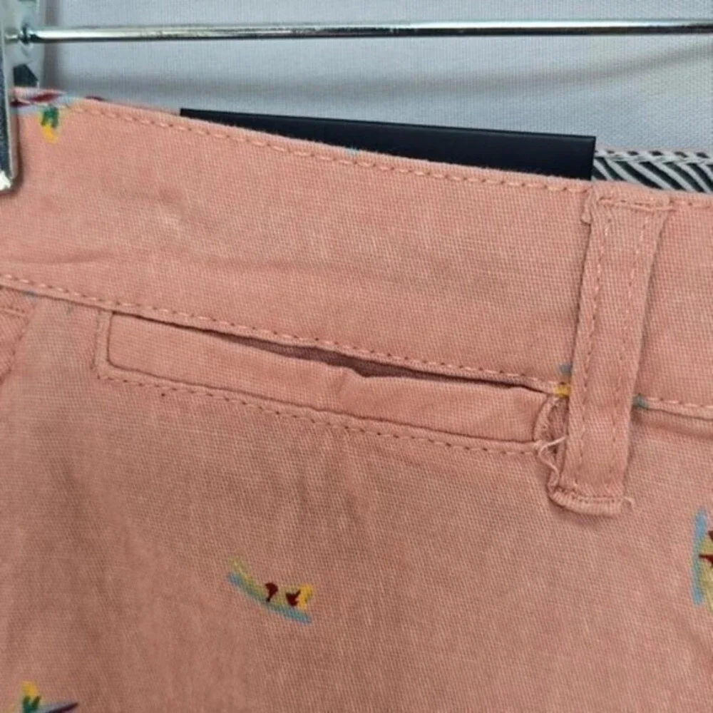 Jachs New York Bleecker Shorts Mens 34 Peach Surfer Pattern Chino‎ Stretch Twill
